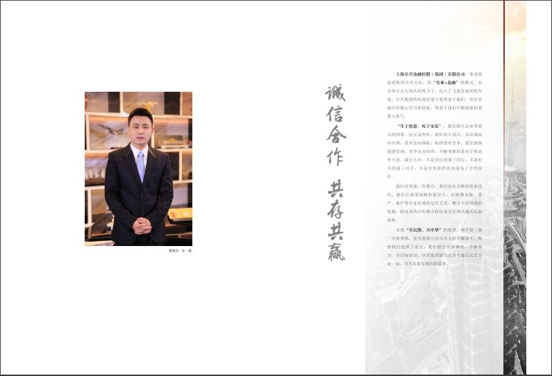 上海阜興實業(yè)集團畫冊設(shè)計圖片